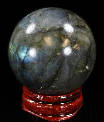 Flashy Labradorite Sphere - Great Color Play #37663